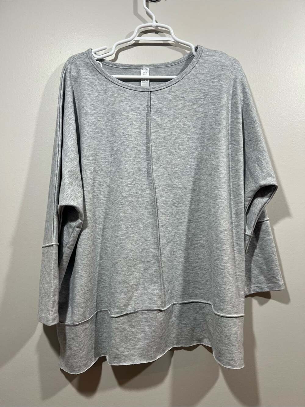 SPANX Light Gray Relaxed Long-Sleeve Top